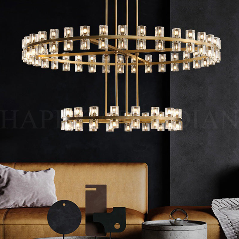 HA Harrison 2-Tier Round Chandelier 60″, 108-Lights