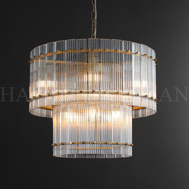 HA Damian TWO-TIER Round Chandelier 37"