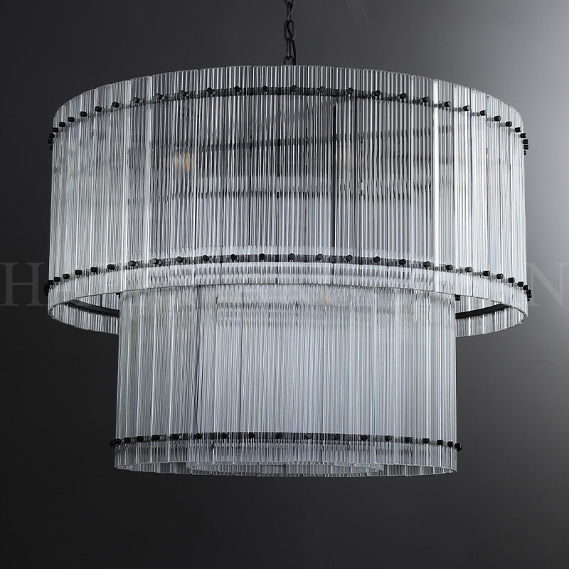 HA Damian TWO-TIER Round Chandelier 37"