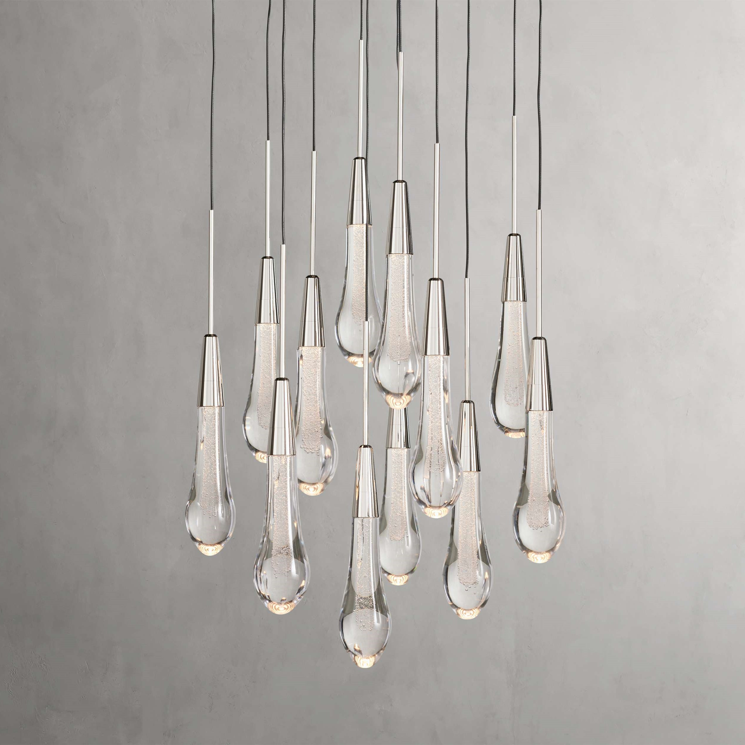 Soltaire Modern 17'' 24'' 36'' Round Chandelier Lighting