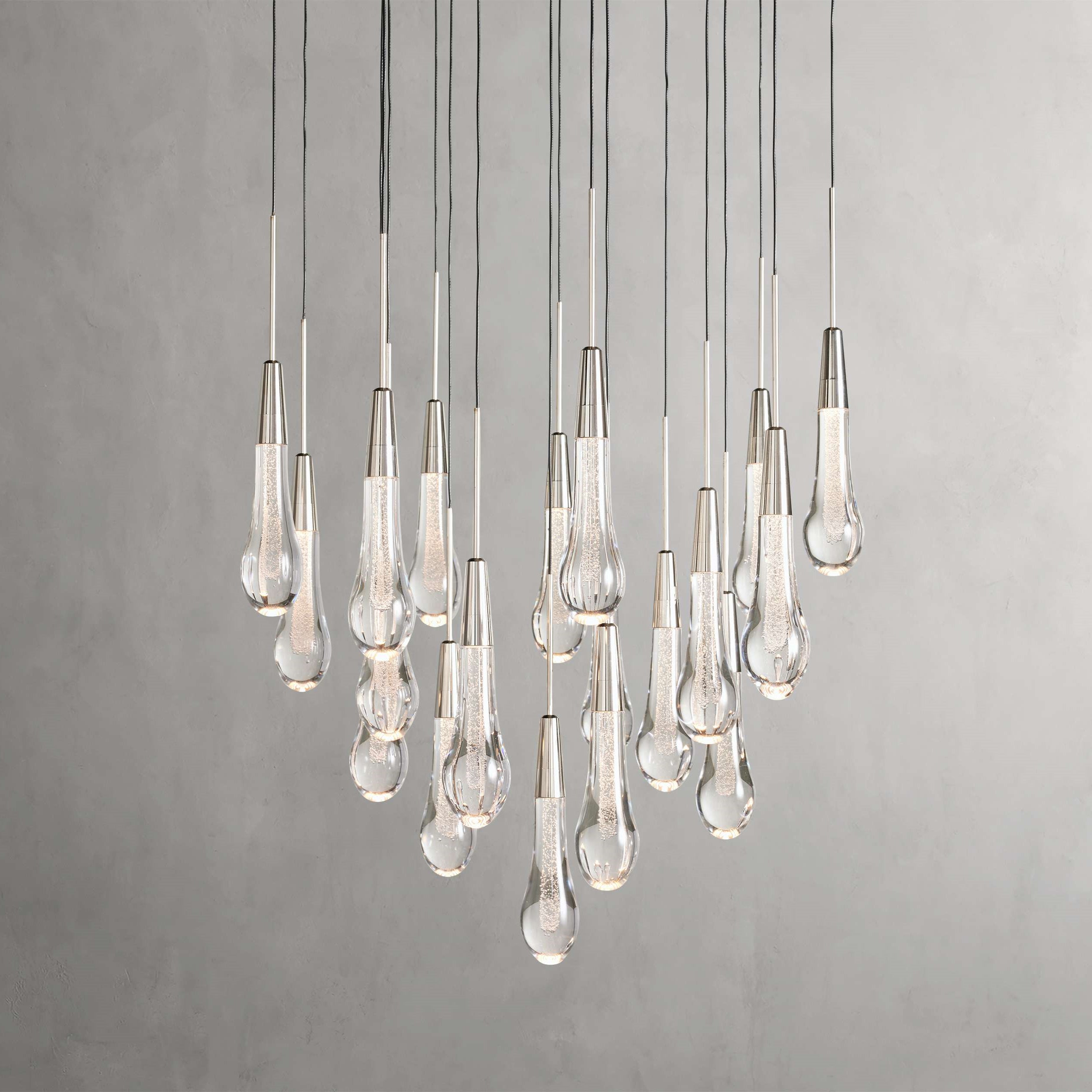 Soltaire Modern 17'' 24'' 36'' Round Chandelier Lighting