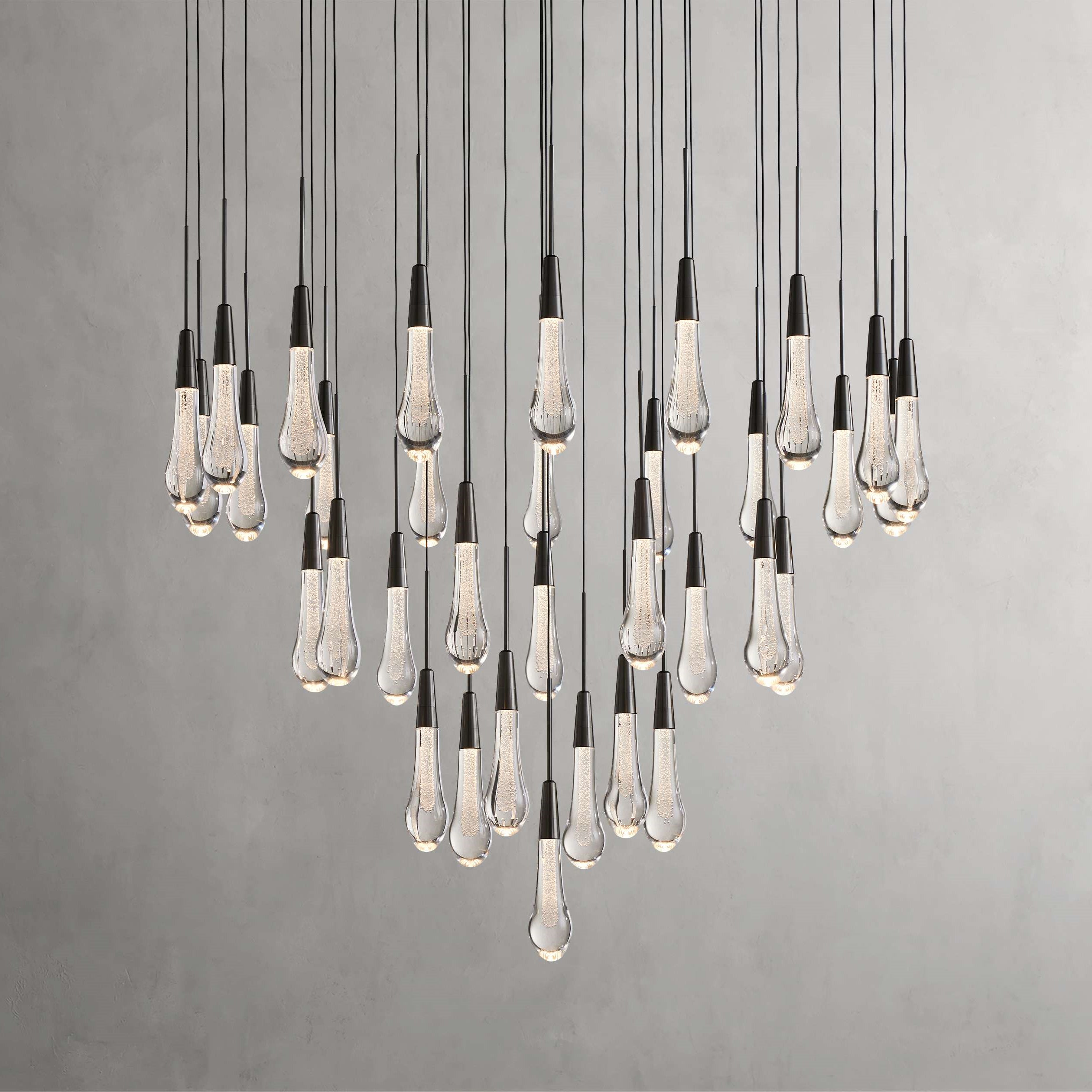 Soltaire Modern 17'' 24'' 36'' Round Chandelier Lighting