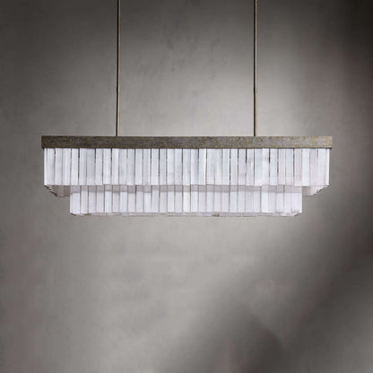 Corvane Luxury Selenite Linear Chandelier 49'' 59''