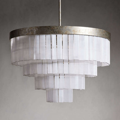 Corvane Luxury 4 Tier Selenite Chandelier