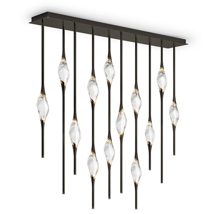 Pezzo Modern Crystal Linear Chandelier Lighting L51'' 59''