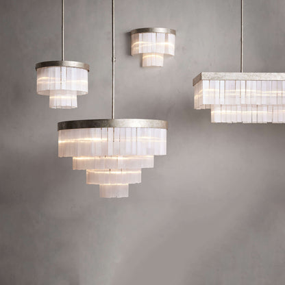 Corvane Luxury 4 Tier Selenite Chandelier