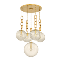 Madison Round Modern Designer Glass Chandelier