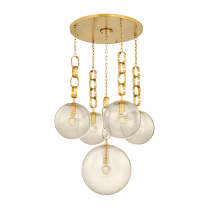 Madison Round Modern Designer Glass Chandelier