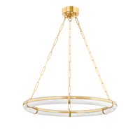 Natalie Modern Round Indoor Alabaster Chandelier