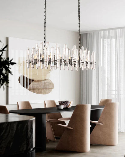 Boniton Prism Linear Chandelier 72"，28-Lights