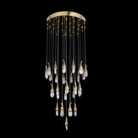 Kathleen Rock Crystal Short-eggplants Pendant Modern 32 Light LED Chandelier