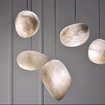 Laurel Handcrafted Alabaster Pendant Light, Natural Stone Lamp