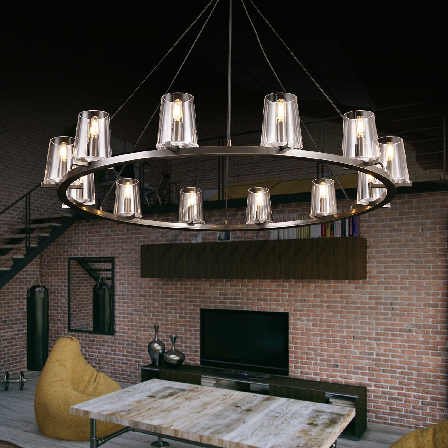 Brilliax Series Round Glass Chandelier