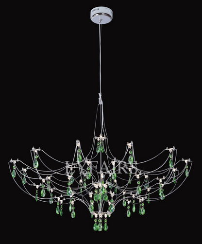 Modern Art Design Dreamcatcher-inspired Firefly Coloful Crystal Chandelier