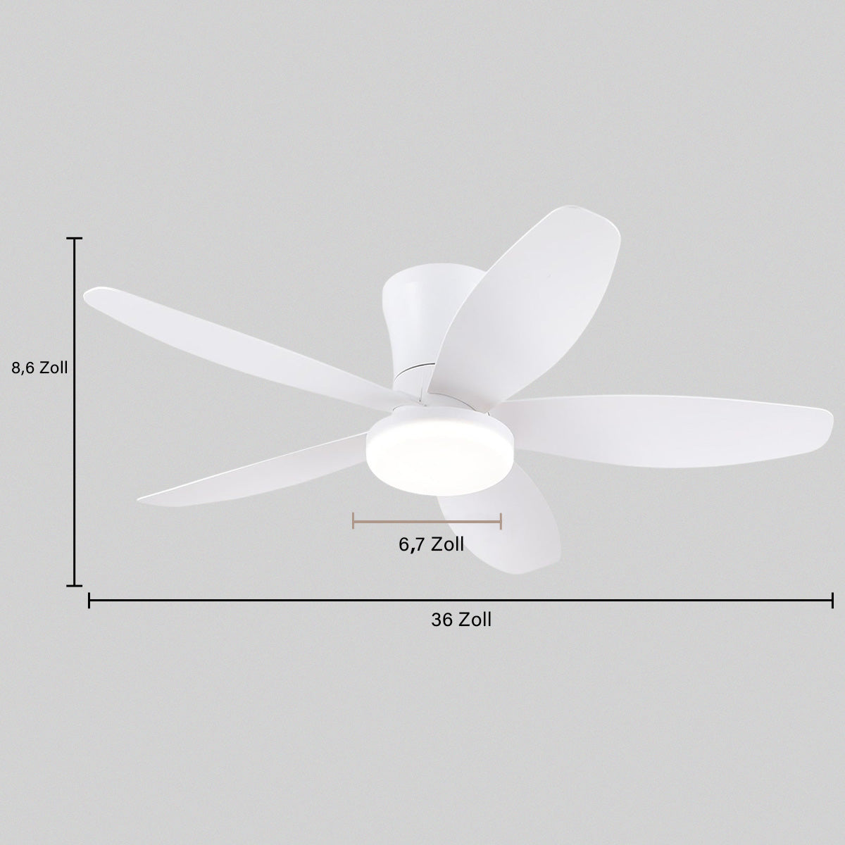 Indoor/Outdoor Recessed Black Ceiling Fan Light