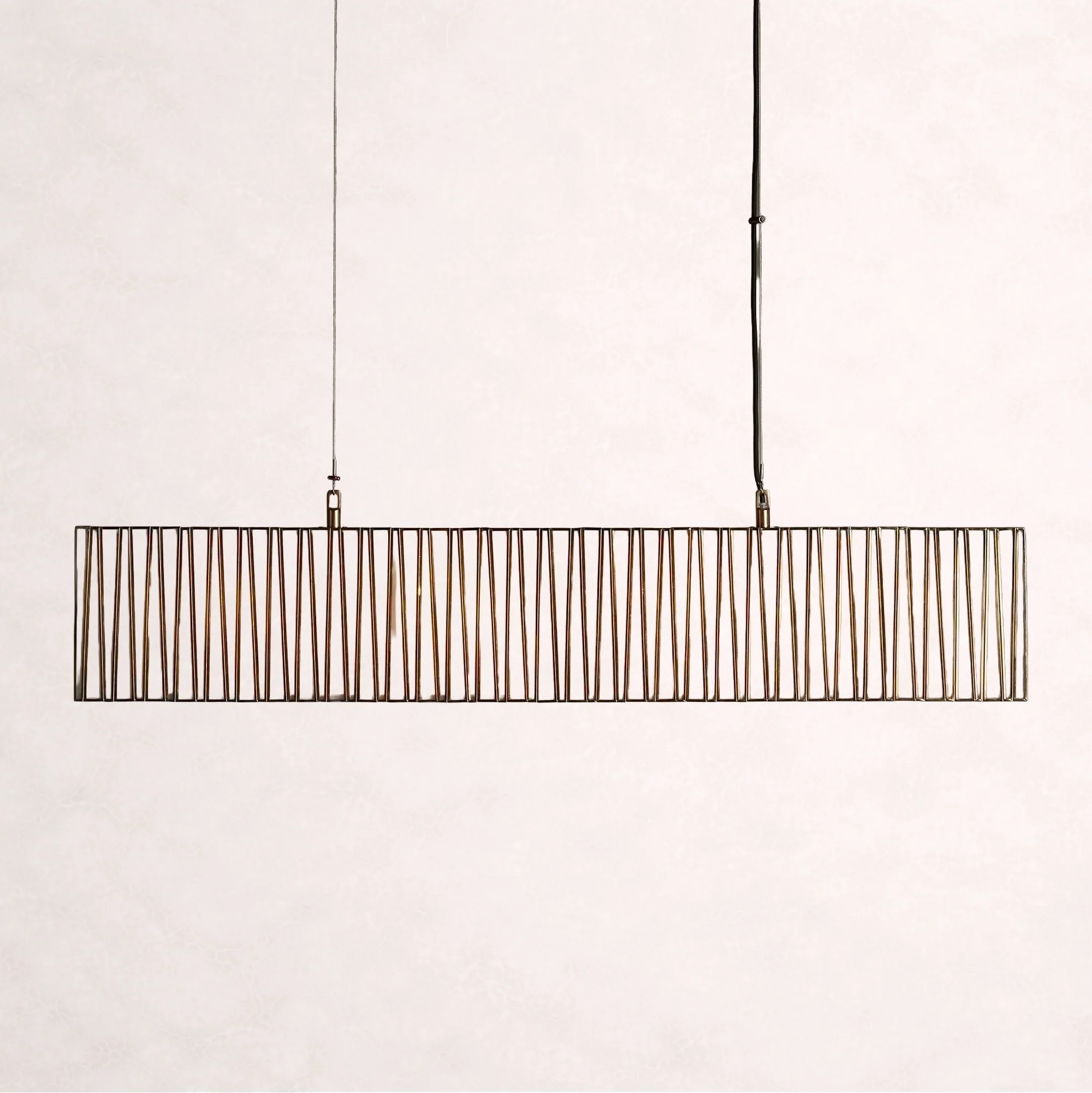 Art Glass Jeunet Rectangular Chandelier