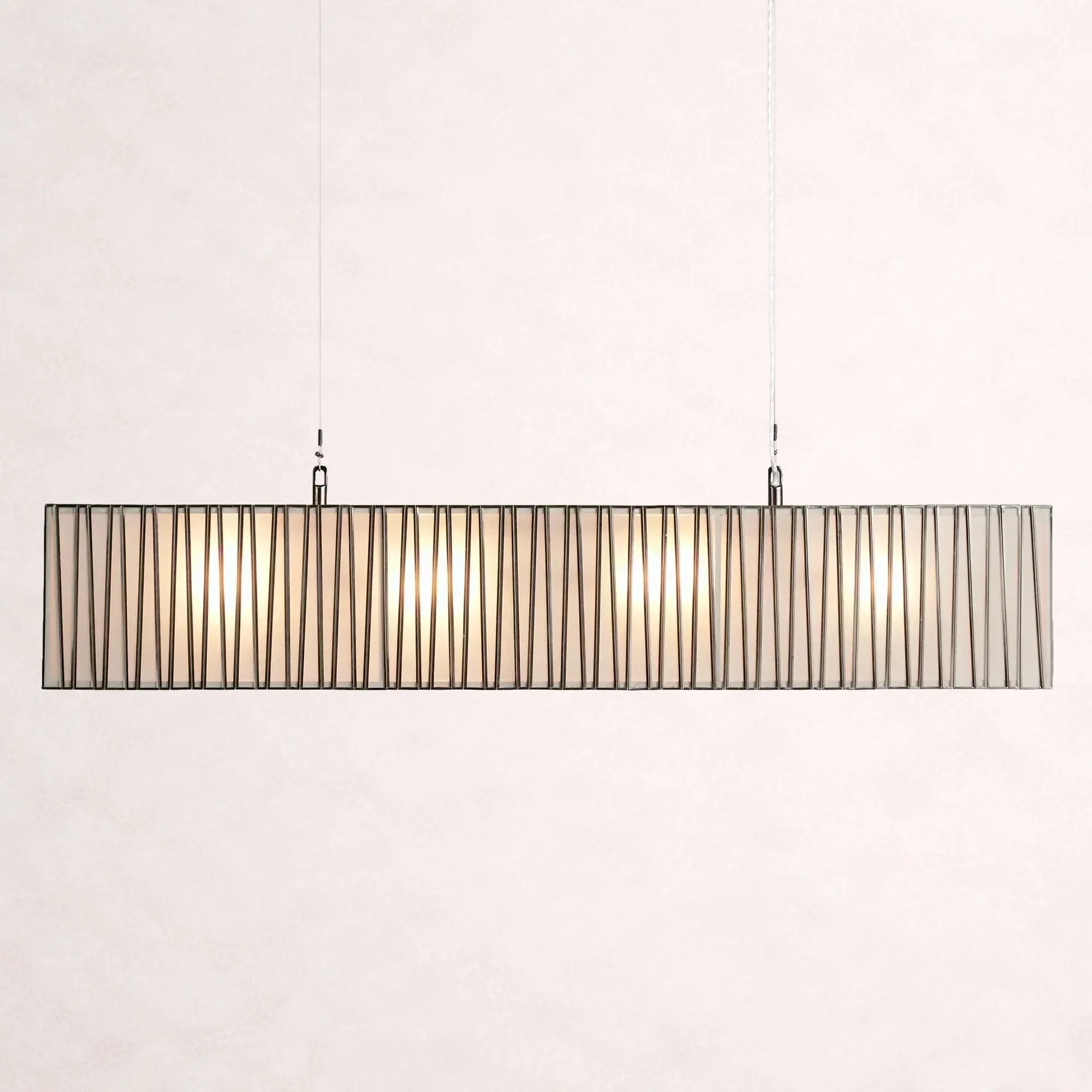 Art Glass Jeunet Rectangular Chandelier