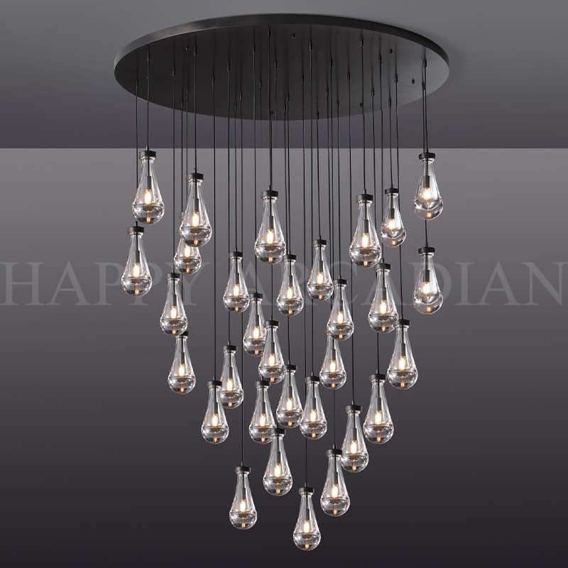 HA Raindrop Round Chandelier 60″, 31-Lights