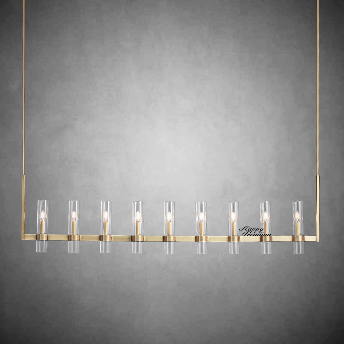 HA Rebecca Linear Chandelier Modern 71", 9-Light