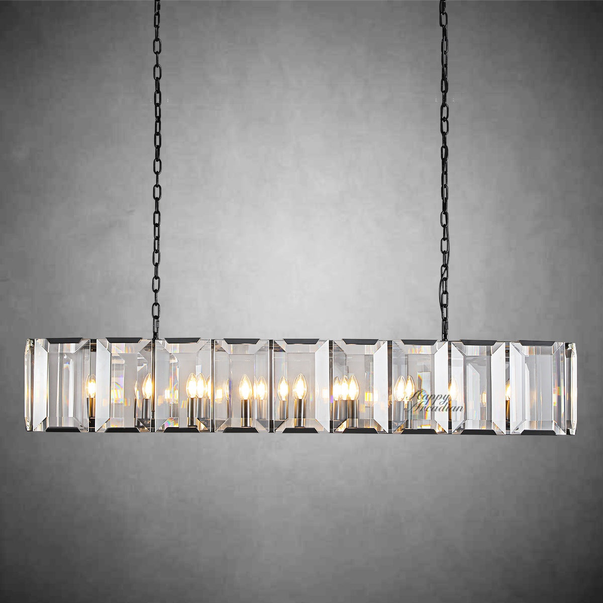 Halloway Crystal Rectangular Chandelier