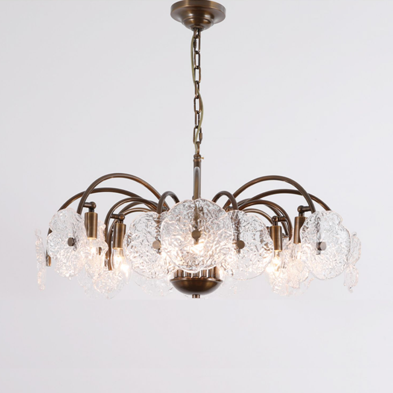 Lysan Vintage Glass Luxury Large Tiered Chandelier For Living Room