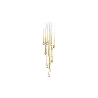Modern Floating Long Gold Pendant Celing Chandelier for Living Room/High-ceiling