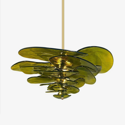Petals Gold Murano Chandelier 21.6"-39.4"