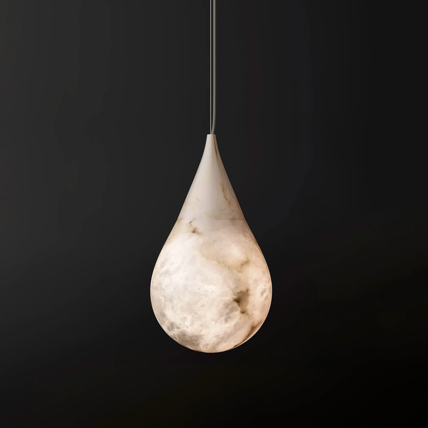 Hailey Alabaster Raindrop Pendant Lighting, Dining Table Pendant