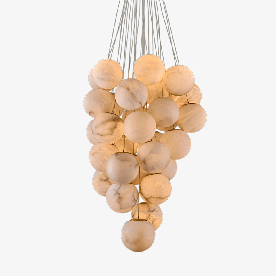 Cluster Alabaster Globe Chandelier - Vakkerlight