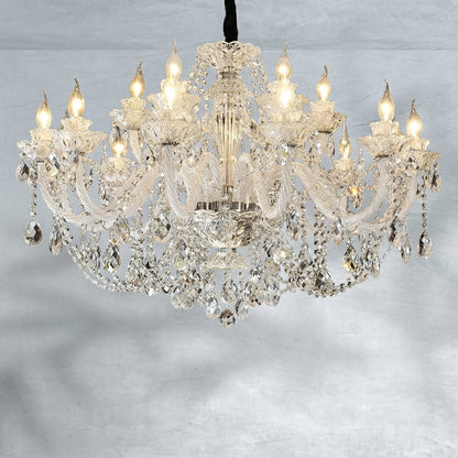 Luster Gaze Veridian Grandeur Crystal Chandelier - Background Shot
