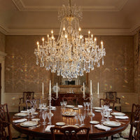 Luster Gaze Grand Lumina Branch Crystal Chandelier - formal American dining room