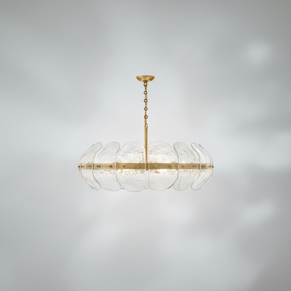 Luster Gaze Veridian Bloom Heritage Brass Chandelier - Background Shot