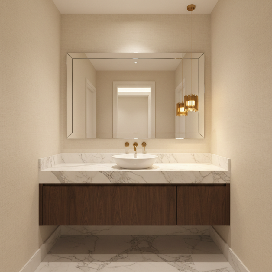 Luster Gaze Aura Grandeur Round Pendant Chandelier - elegant American powder room
