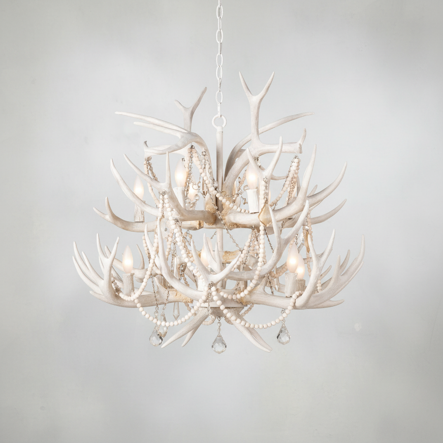Luster Gaze Coastal Antler Chandelier - Background Shot