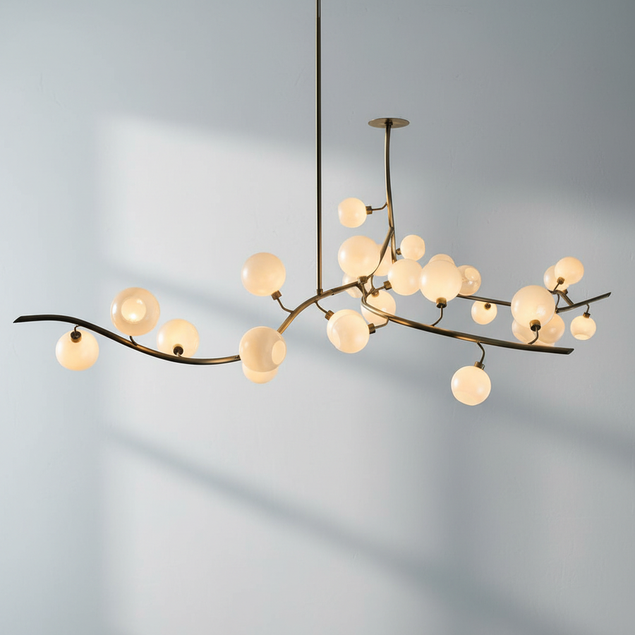 Luster Gaze Aura Branch Glass Globe Chandelier - Background Shot