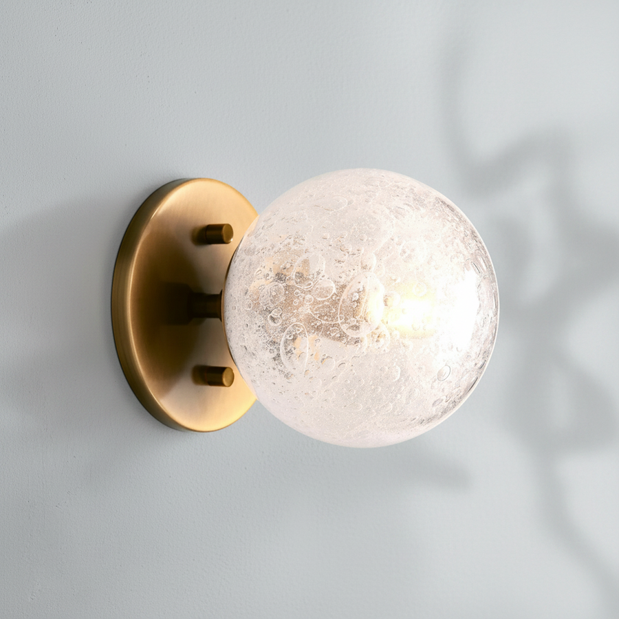 Luster Gaze Artisan Orb Wall Sconce - Background Shot