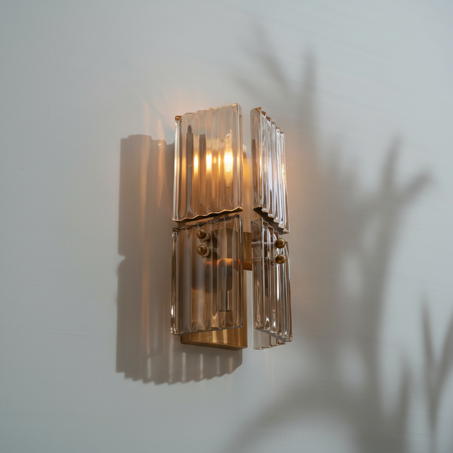 Luster Gaze Radiant Reeded Wall Sconce - Background Shot