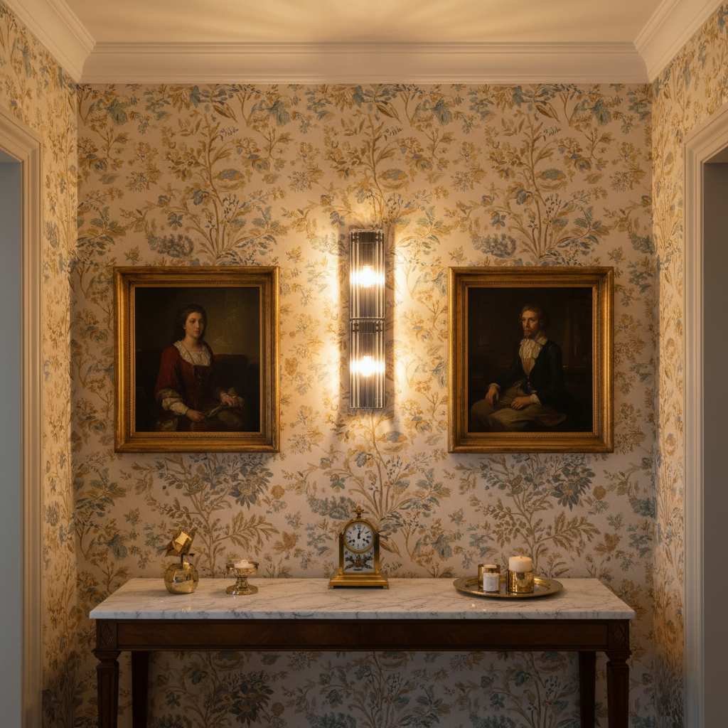 Luster Gaze Radiant Reeded Wall Sconce - sophisticated American hallway alcove
