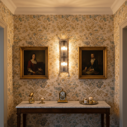 Luster Gaze Radiant Reeded Wall Sconce - sophisticated American hallway alcove