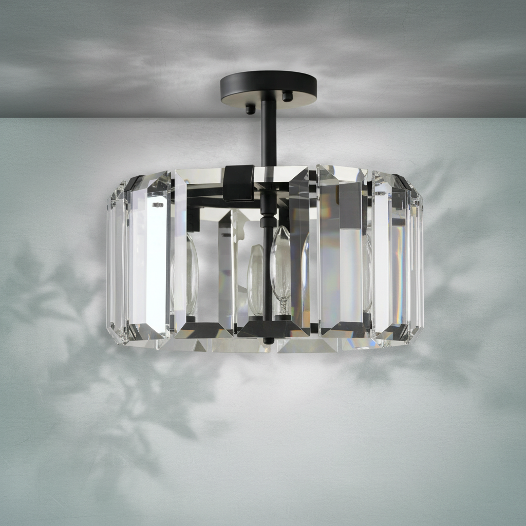 Luster Gaze Radiant Prism 4-Light Flushmount - Background Shot