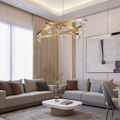 Orbit Crystal Ring Chandelier 31.5"