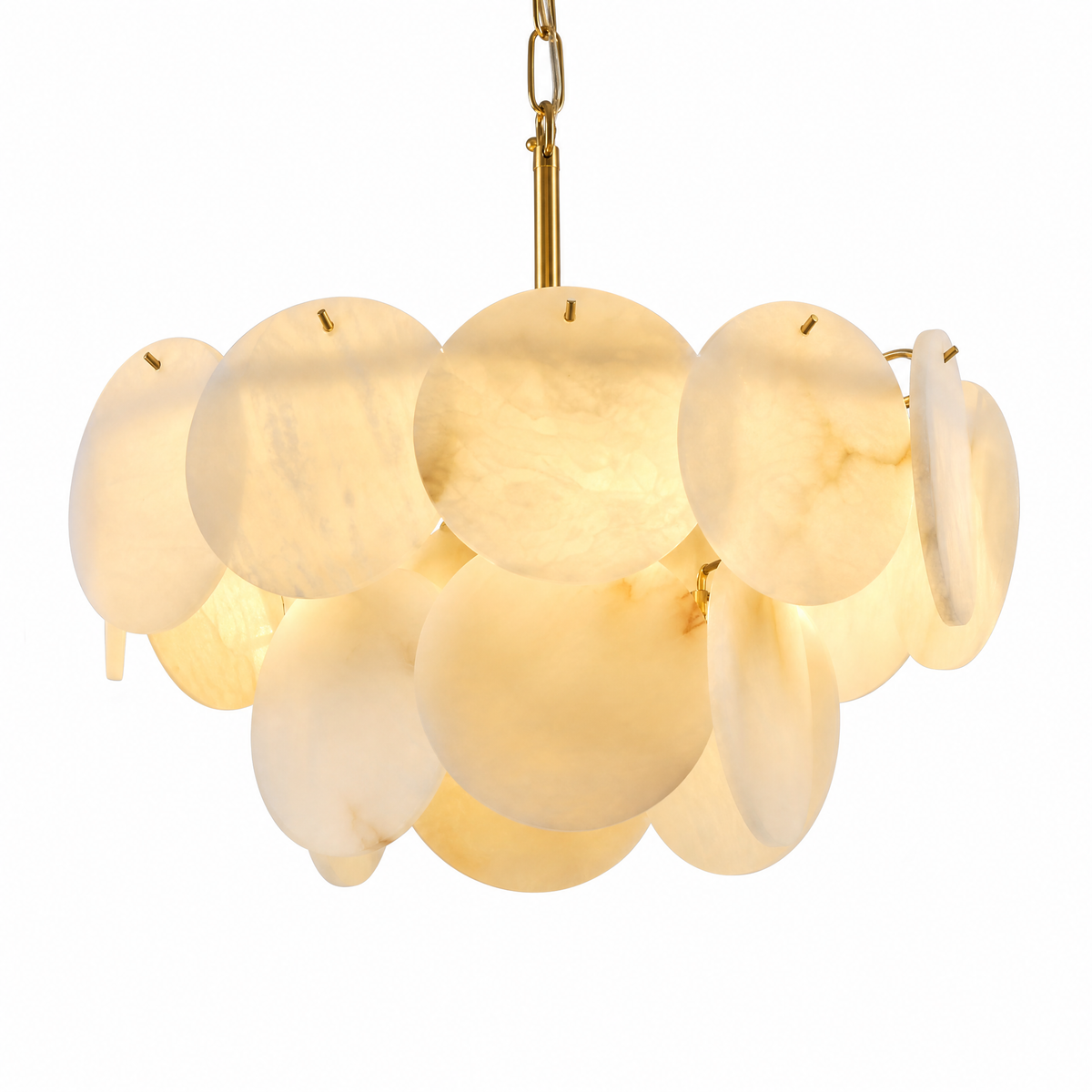 18" Round Alabaster Chandelier