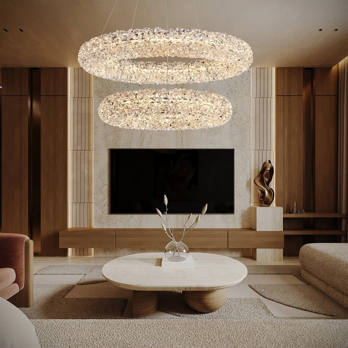 Lumina Halo Crystal Chandelier 31.5"