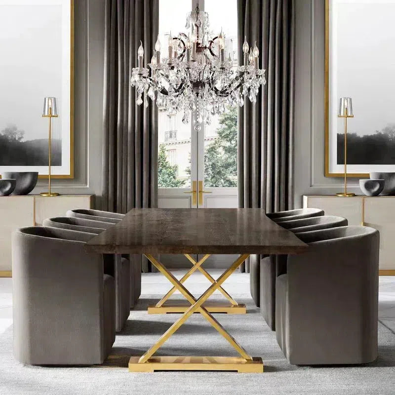 HA Rococo Iron & Crystal Round Chandelier 18"