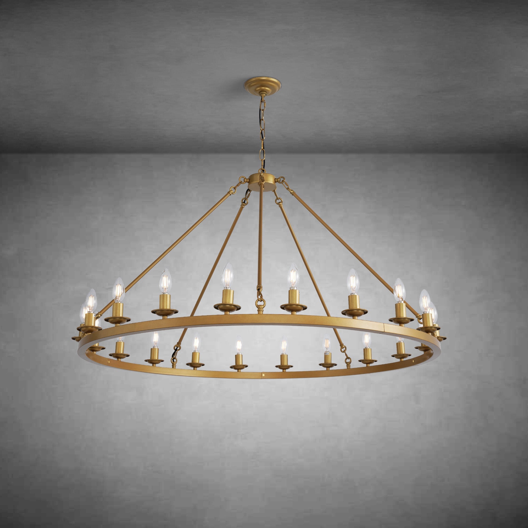 Modern wheel-shaped Chandelier