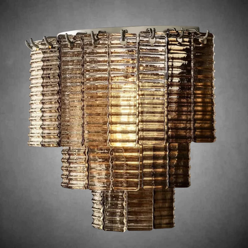 HA Sirena Smoke Glass Wall Sconce