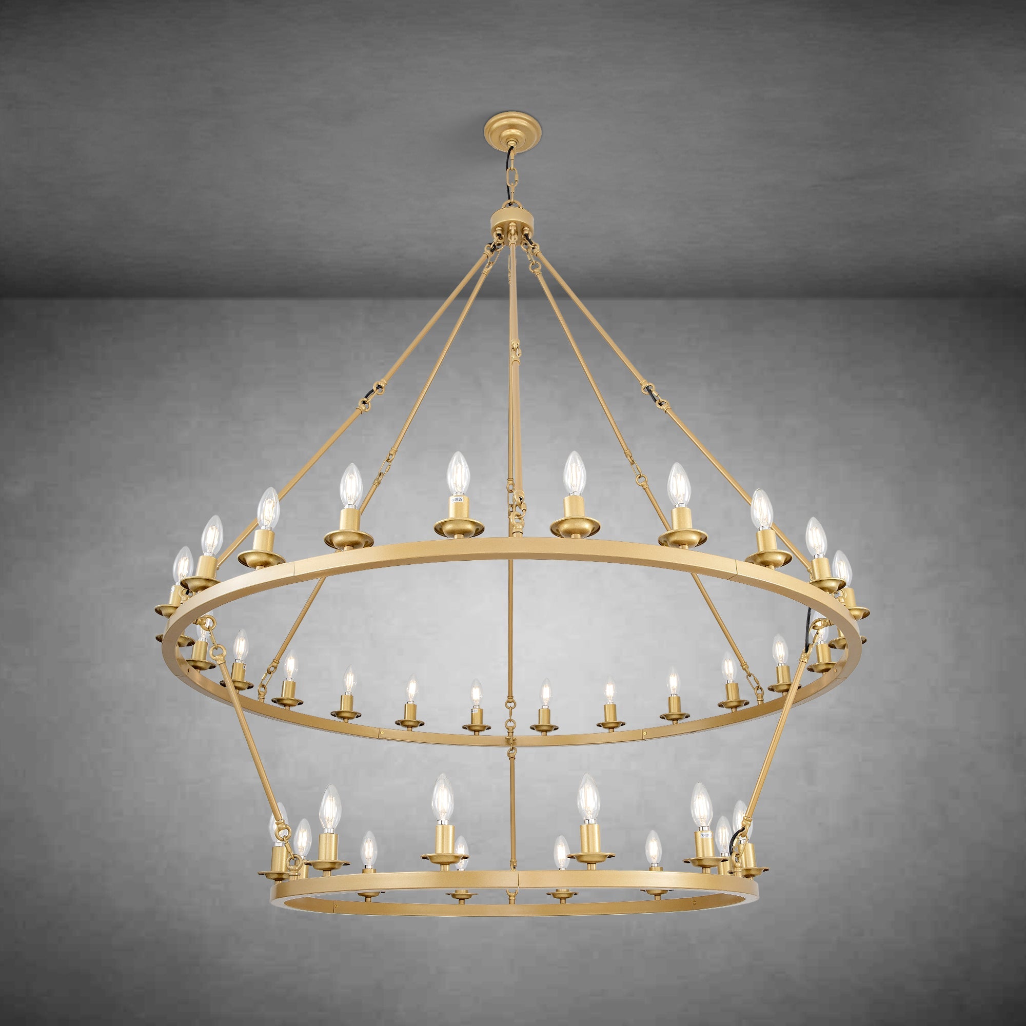Modern wheel-shaped Chandelier