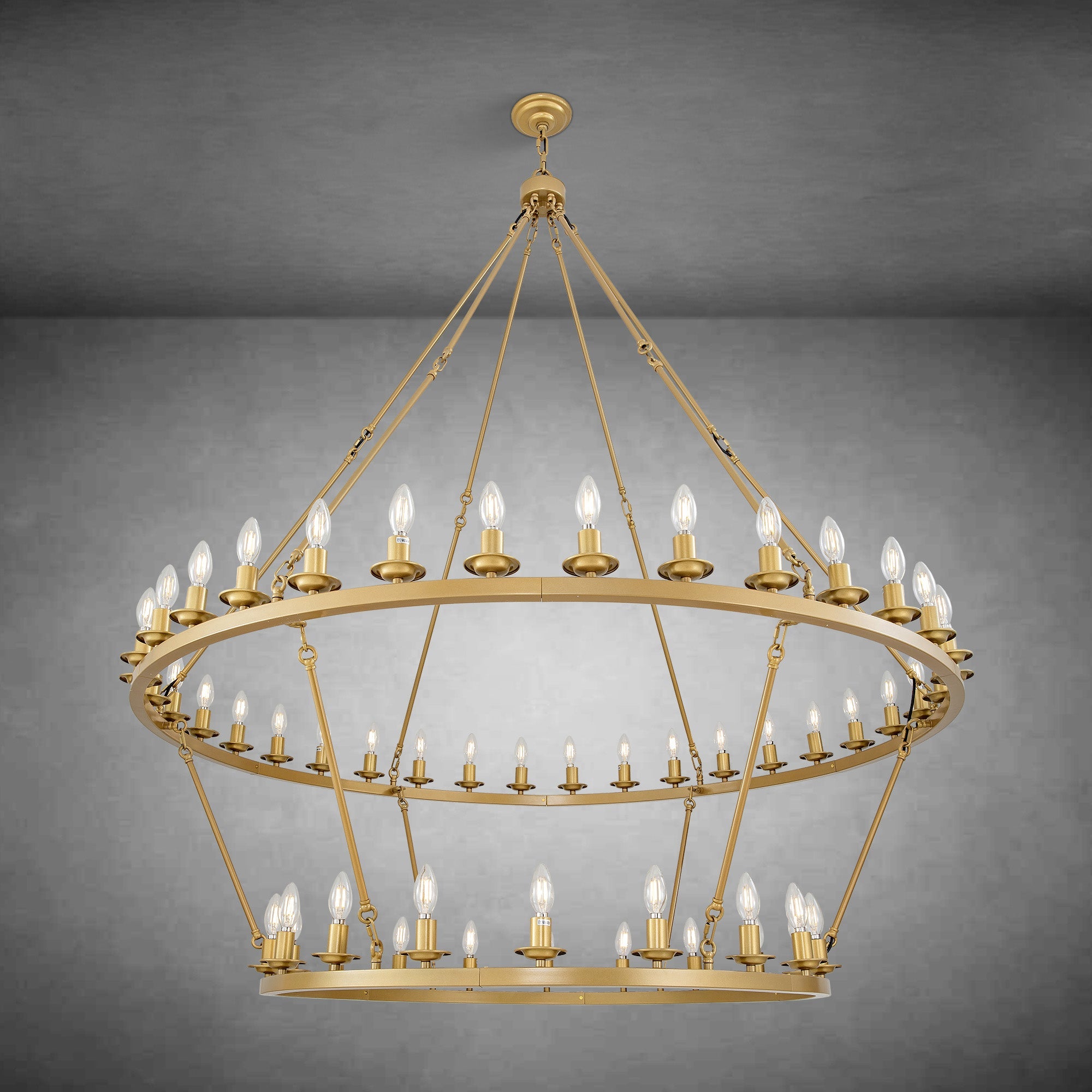 Modern wheel-shaped Chandelier