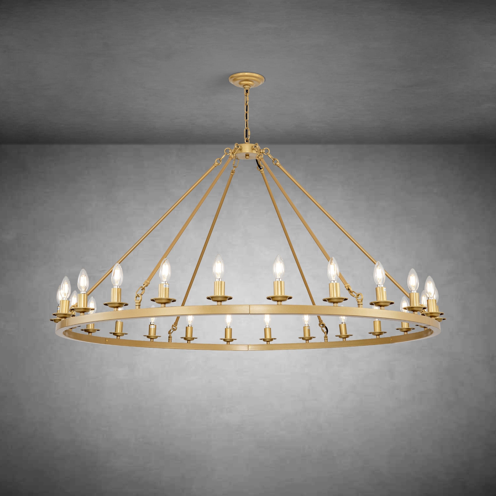 Modern wheel-shaped Chandelier