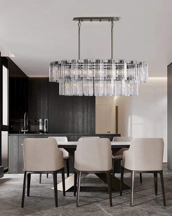 Delsie Oval 2 Tiered Chandelier